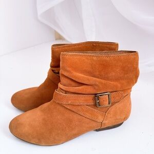 Suede Ankle Boots in Tan size 8
